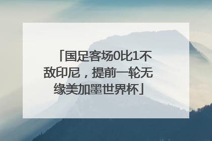 国足客场0比1不敌印尼，提前一轮无缘美加墨世界杯